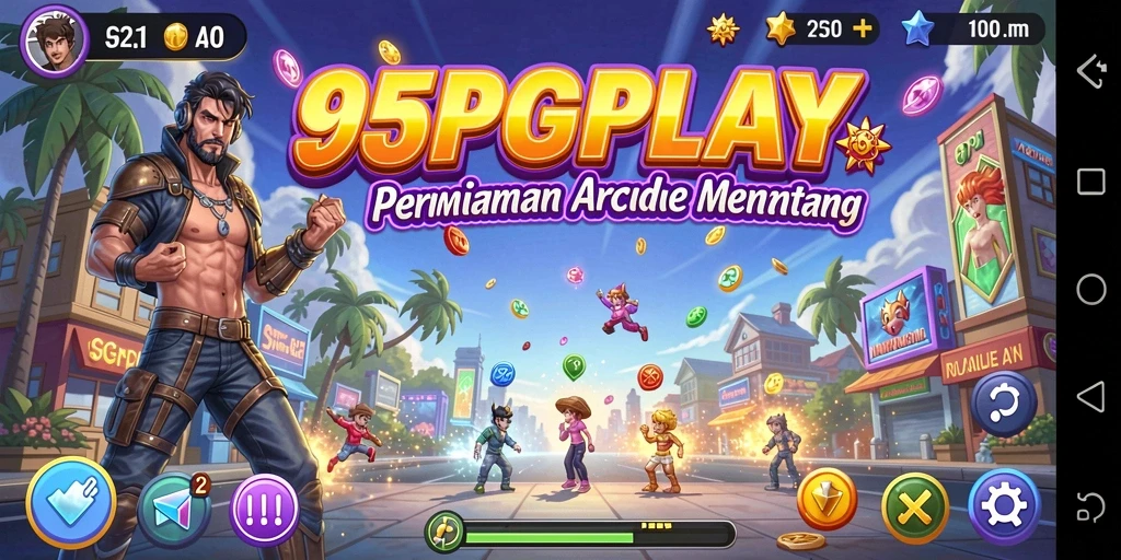 Tangkapan layar bermain 95PGPLAY dengan aksi Arcade yang seru.