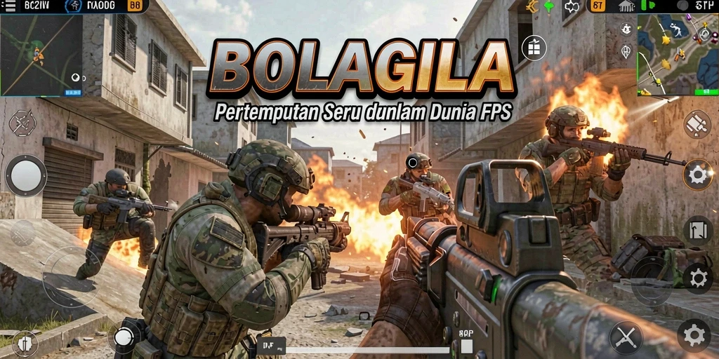 Tangkapan layar BOLAGILA menampilkan aksi pertempuran yang mendebarkan di medan perang.