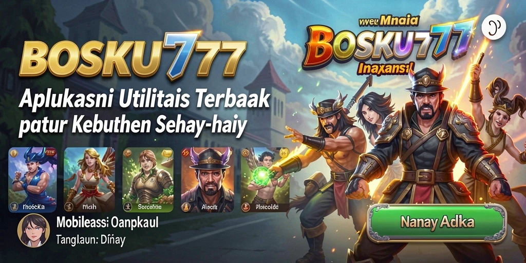 Tampilan screenshot utama BOSKU777 menunjukkan berbagai fitur utilitas yang ditawarkan.