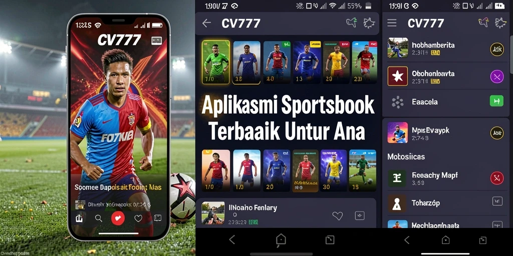 Tampilan utama CV777 menampilkan berbagai opsi taruhan olahraga yang menarik.