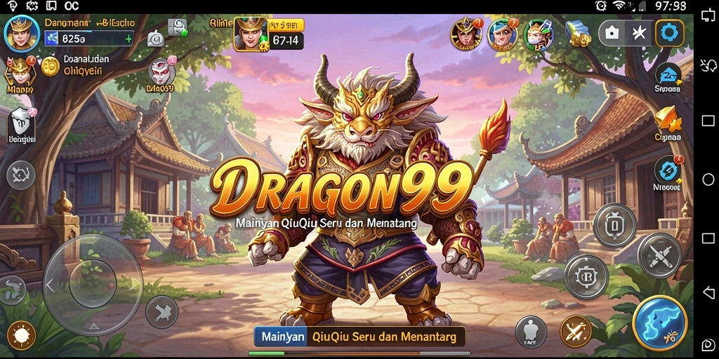 Gameplay seru dari DRAGON99, menampilkan momen mendebarkan saat bermain QiuQiu.