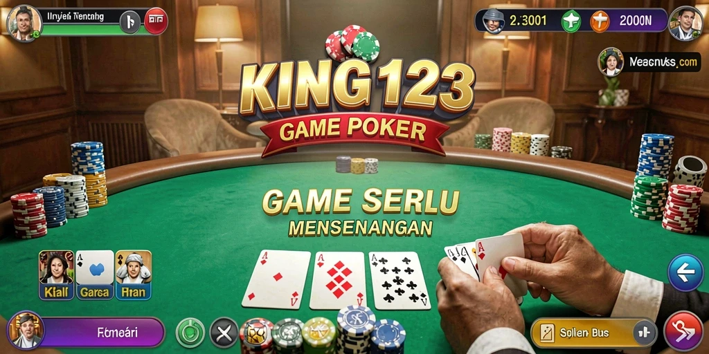 Tampilan gameplay KING123 yang menarik dalam permainan Poker.