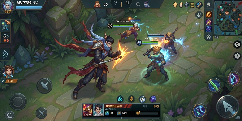 Menampilkan aksi seru dari gameplay MOBA MVP789