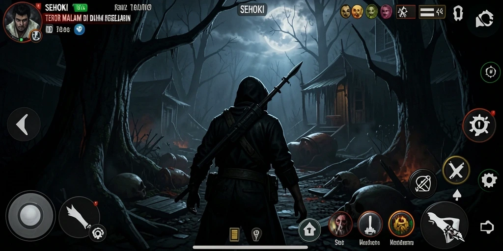 Screenshot menampilkan gameplay SEHOKI dengan suasana yang menegangkan.