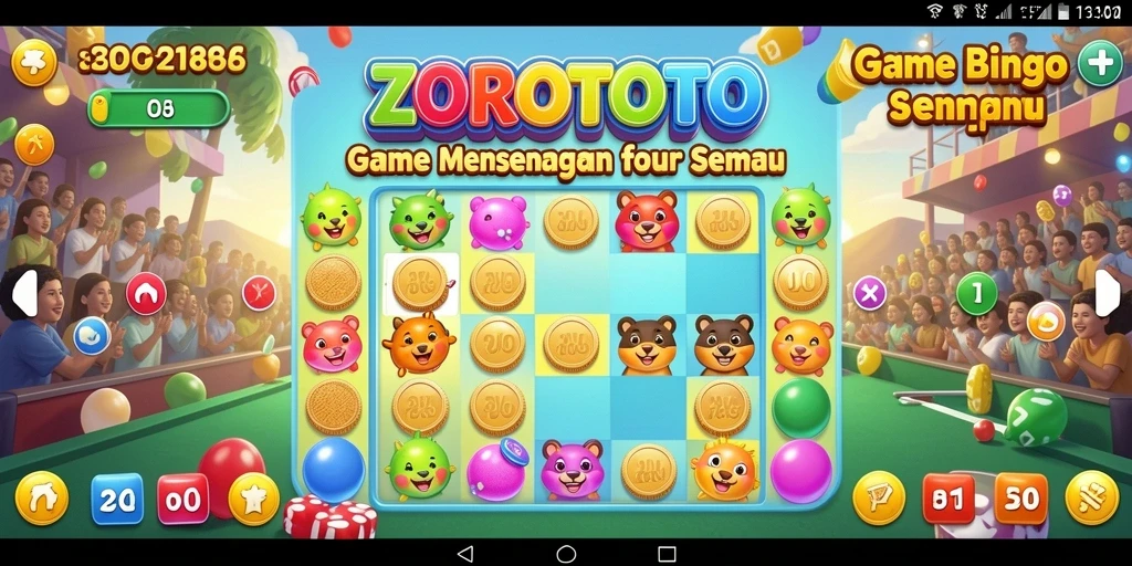 Tangkapan layar ZOROTOTO menampilkan pencarian Bingo yang seru.